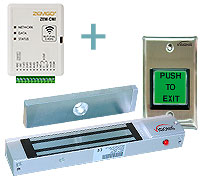 Connection with Exit Button and Maglock